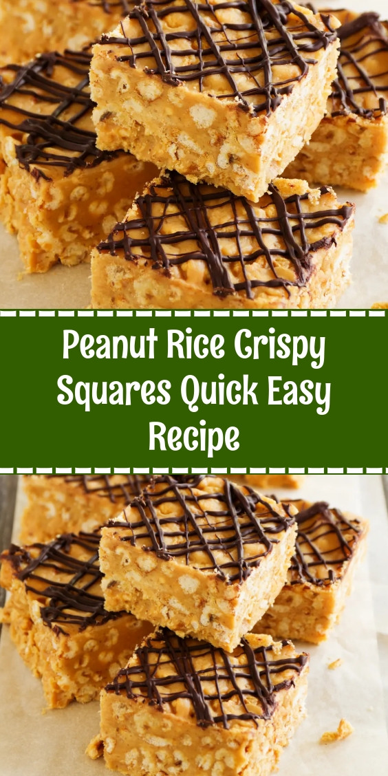 Peanut Rice Crispy Squares Quick Easy Recipe