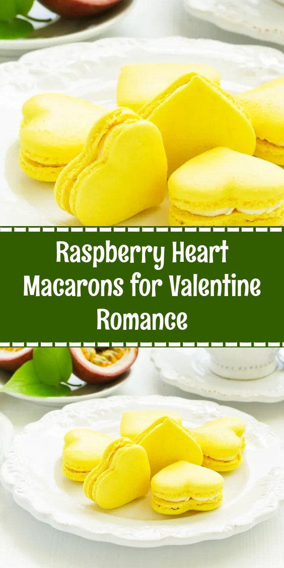Raspberry Heart Macarons for Valentine Romance